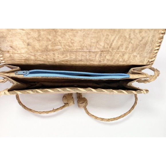 Real Python Snakeskin Burgundy Red Vintage 1970’s Handmade Shoulder Strap Bag - Picture 6 of 8